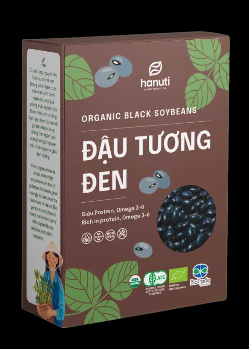 Organic black soybeans
