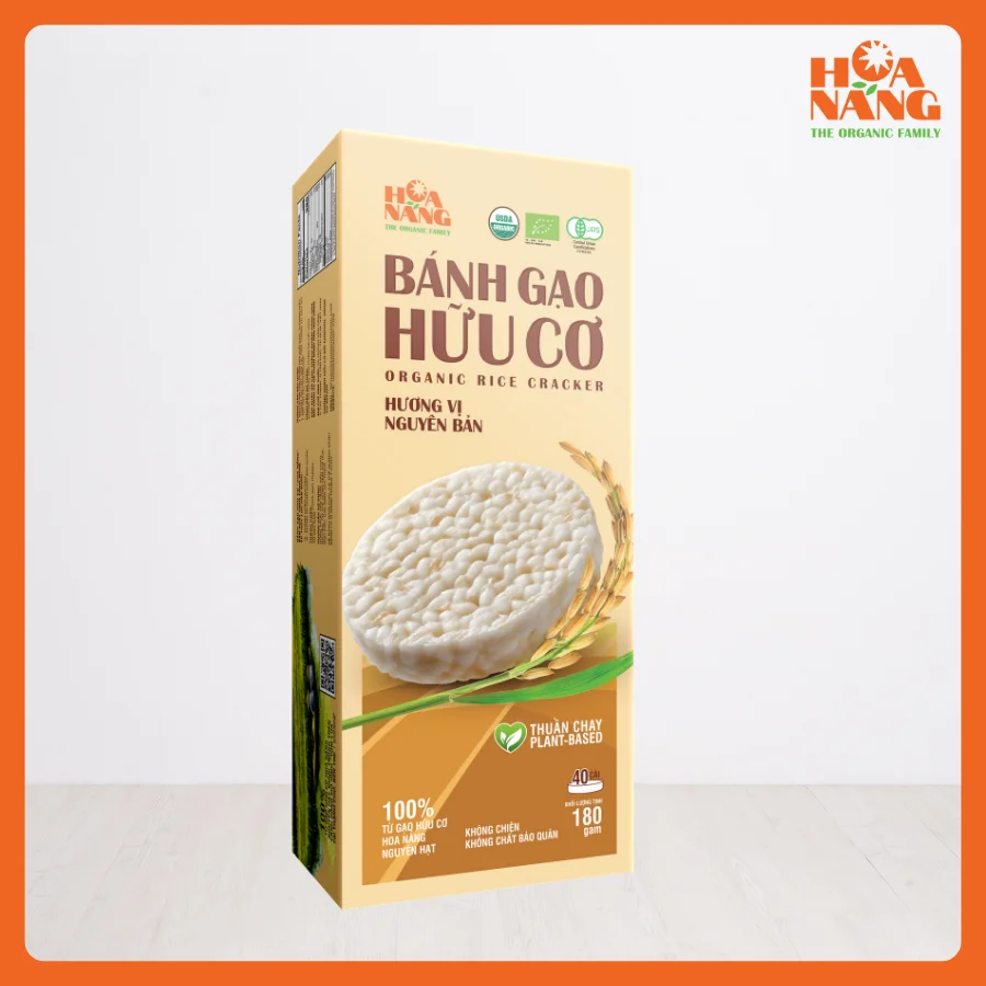 Organic original rice crackers · paper box